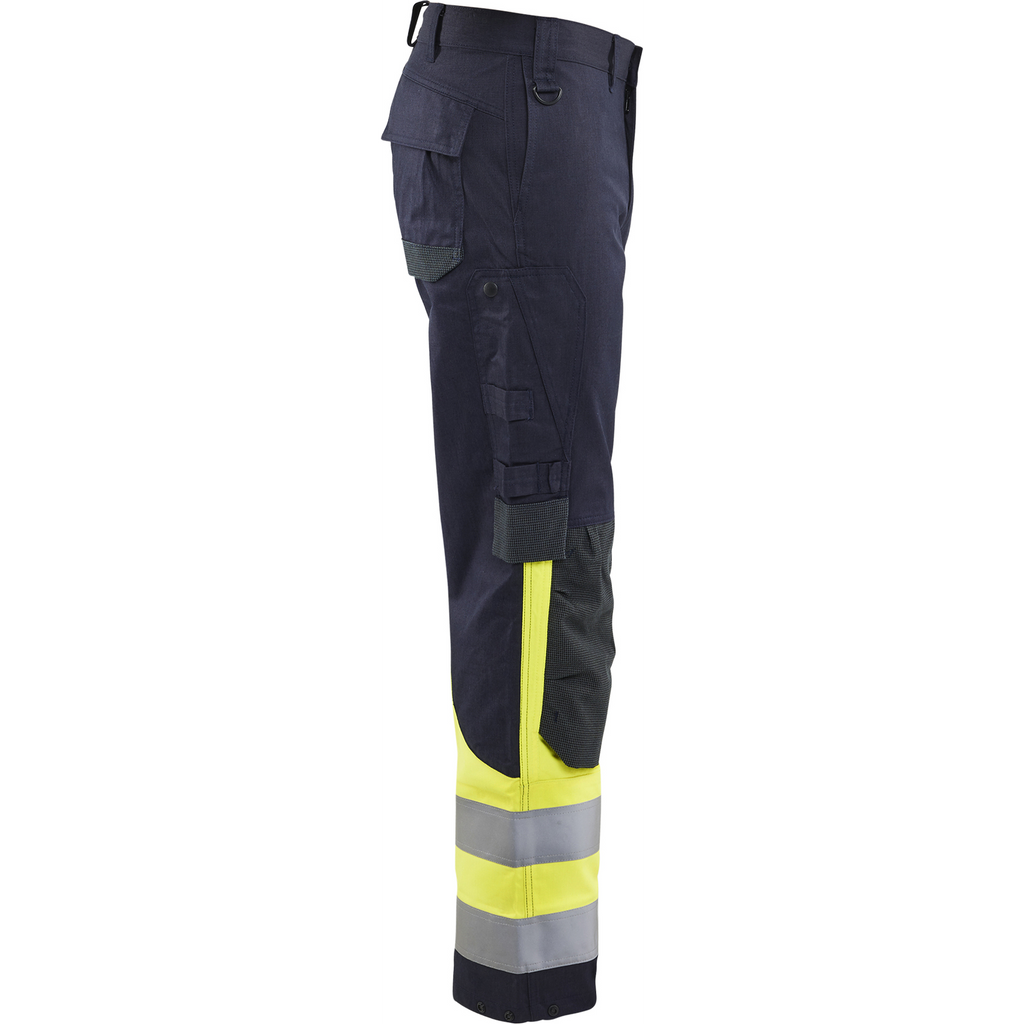 Blaklader Multi-Norm Work Trousers, Navy/ Yellow (2)