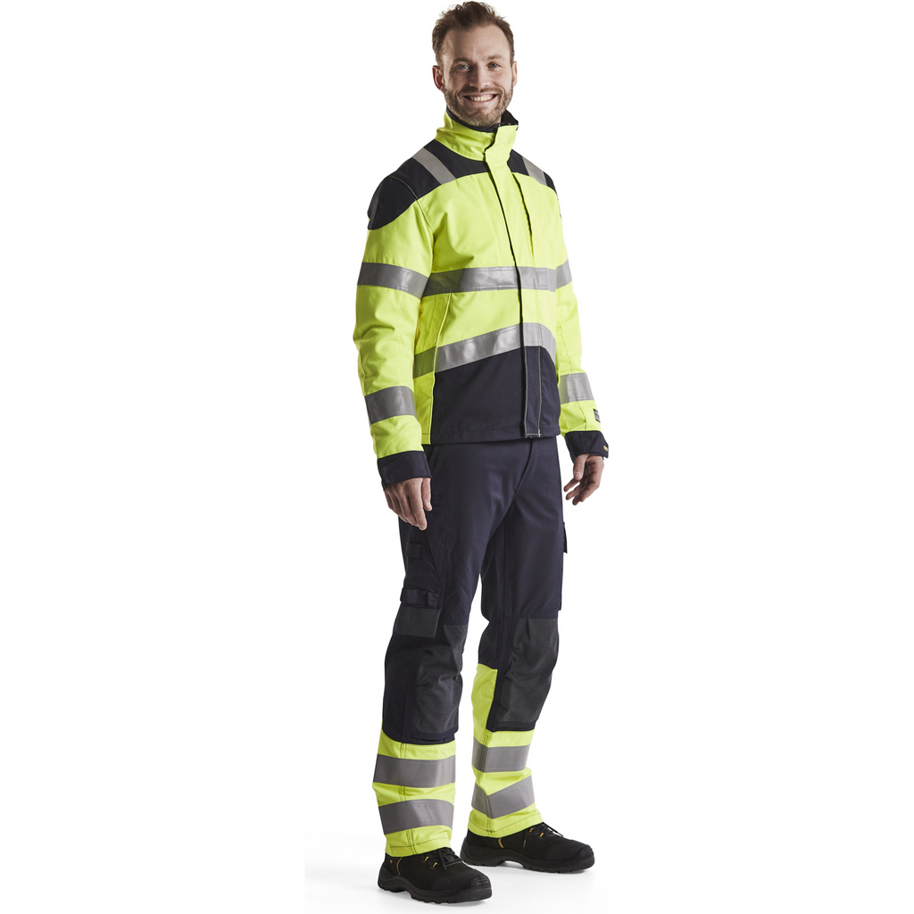 Blaklader Multi-Norm Work Trousers, Navy/ Yellow (5)
