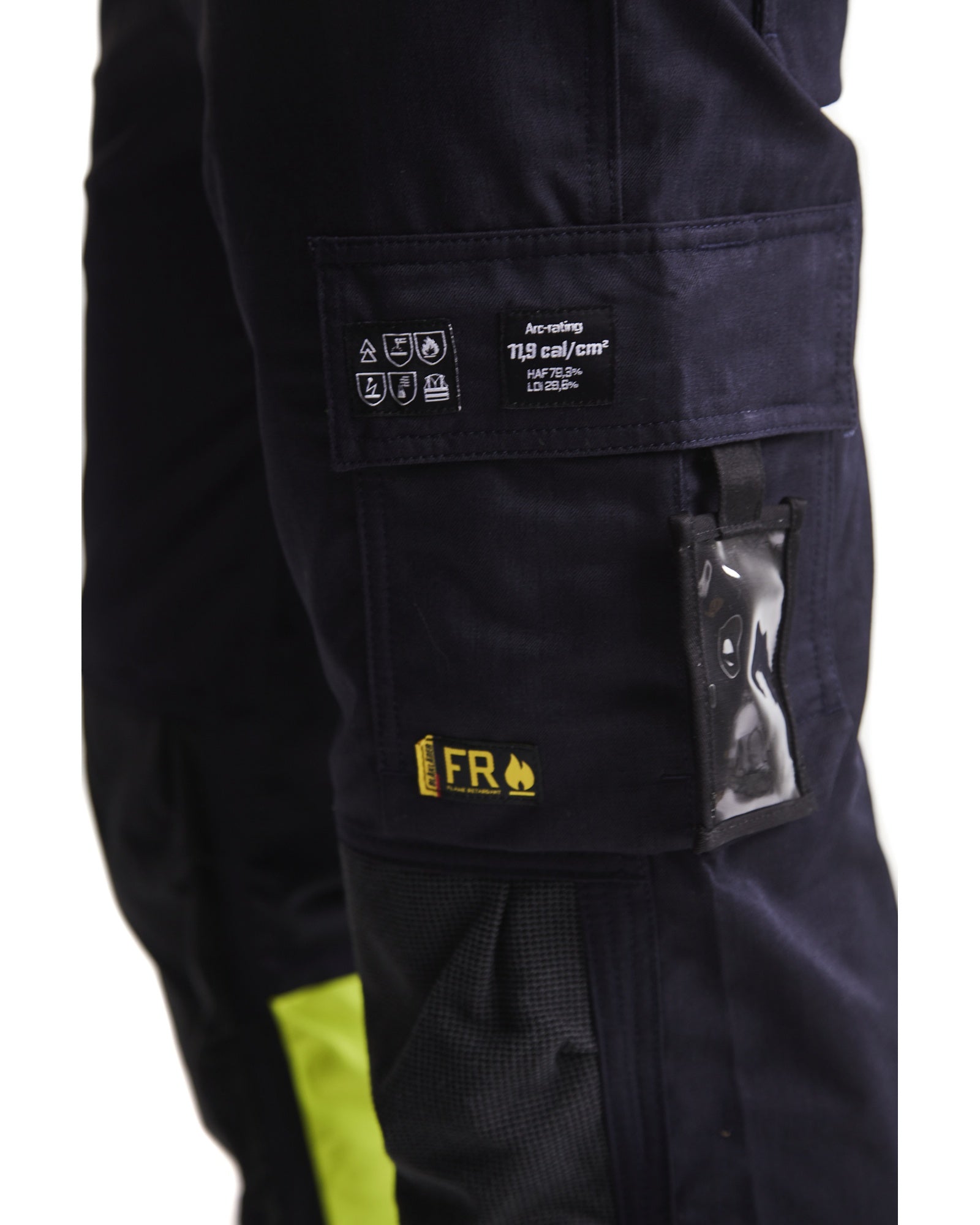 Blaklader Multi-Norm Work Trousers, Navy/ Yellow (6)