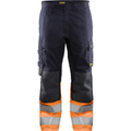 Blaklader Multinorm Work Trousers, Navy/Orange