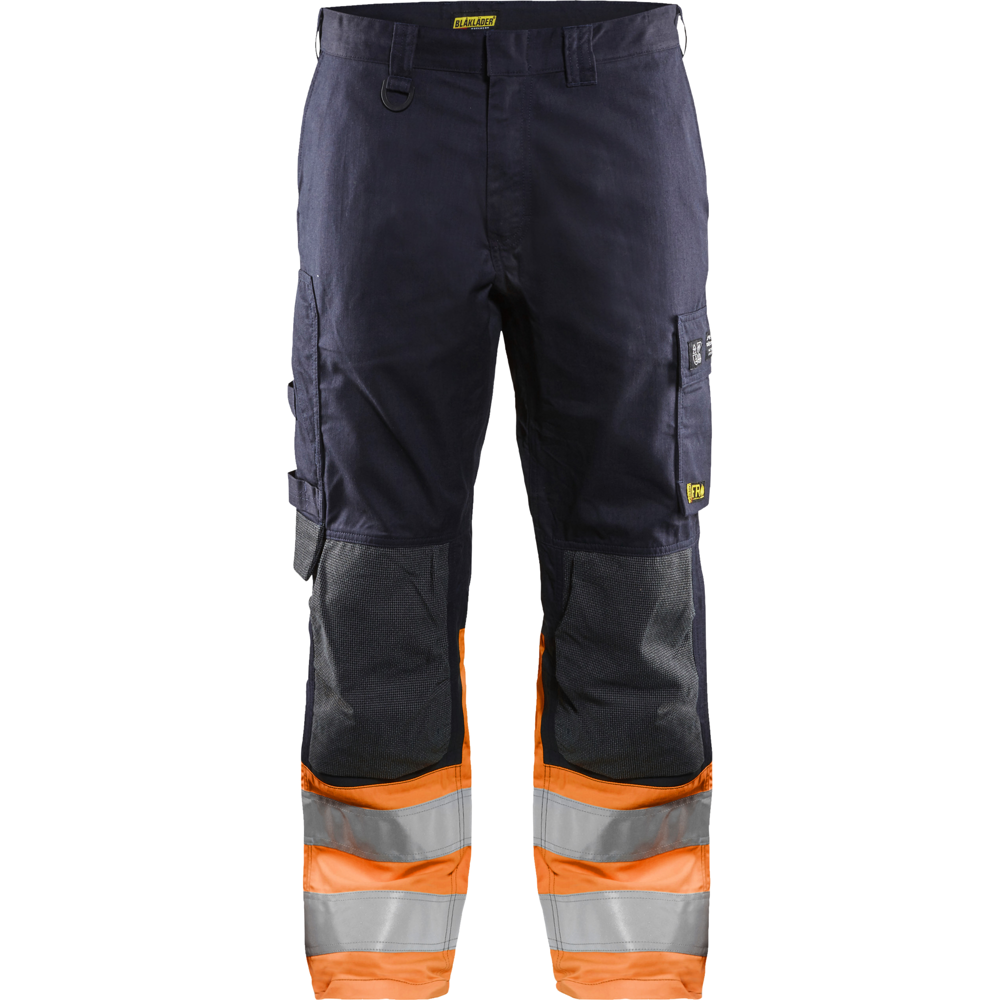 Blaklader Multinorm Work Trousers, Navy/Orange