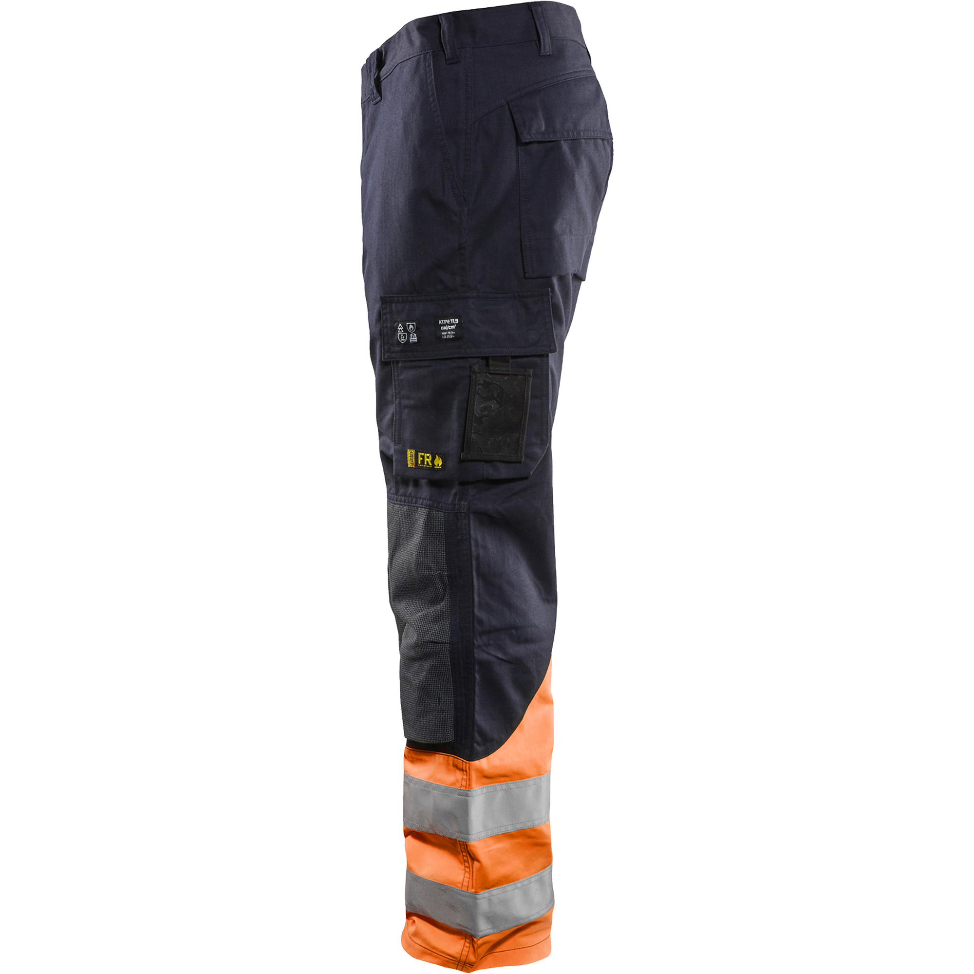 Blaklader Multinorm Work Trousers, Navy/Orange (3)