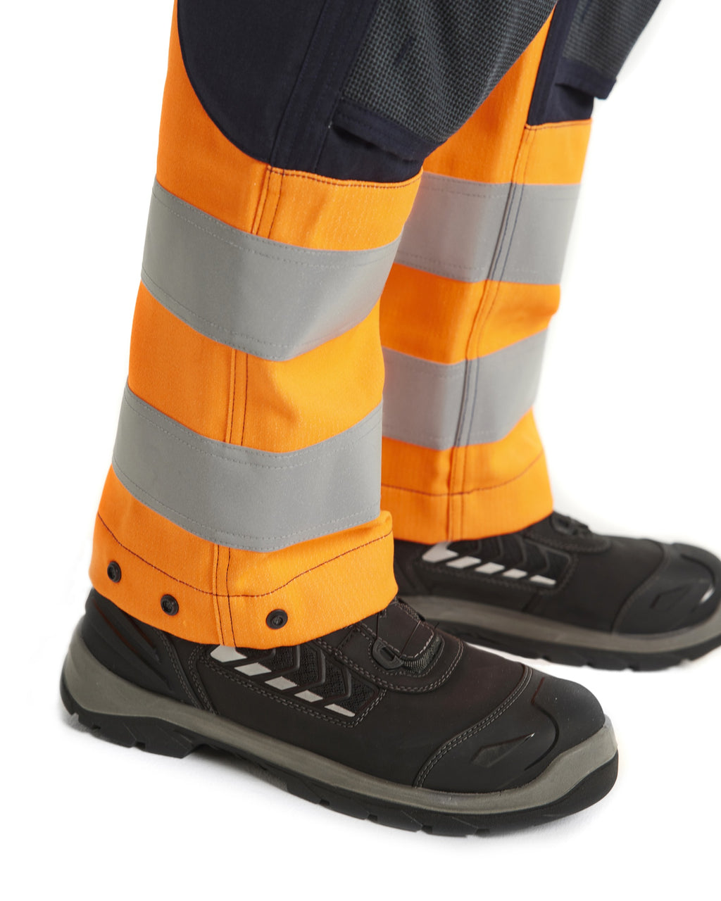 Blaklader Multinorm Work Trousers, Navy/Orange (7)