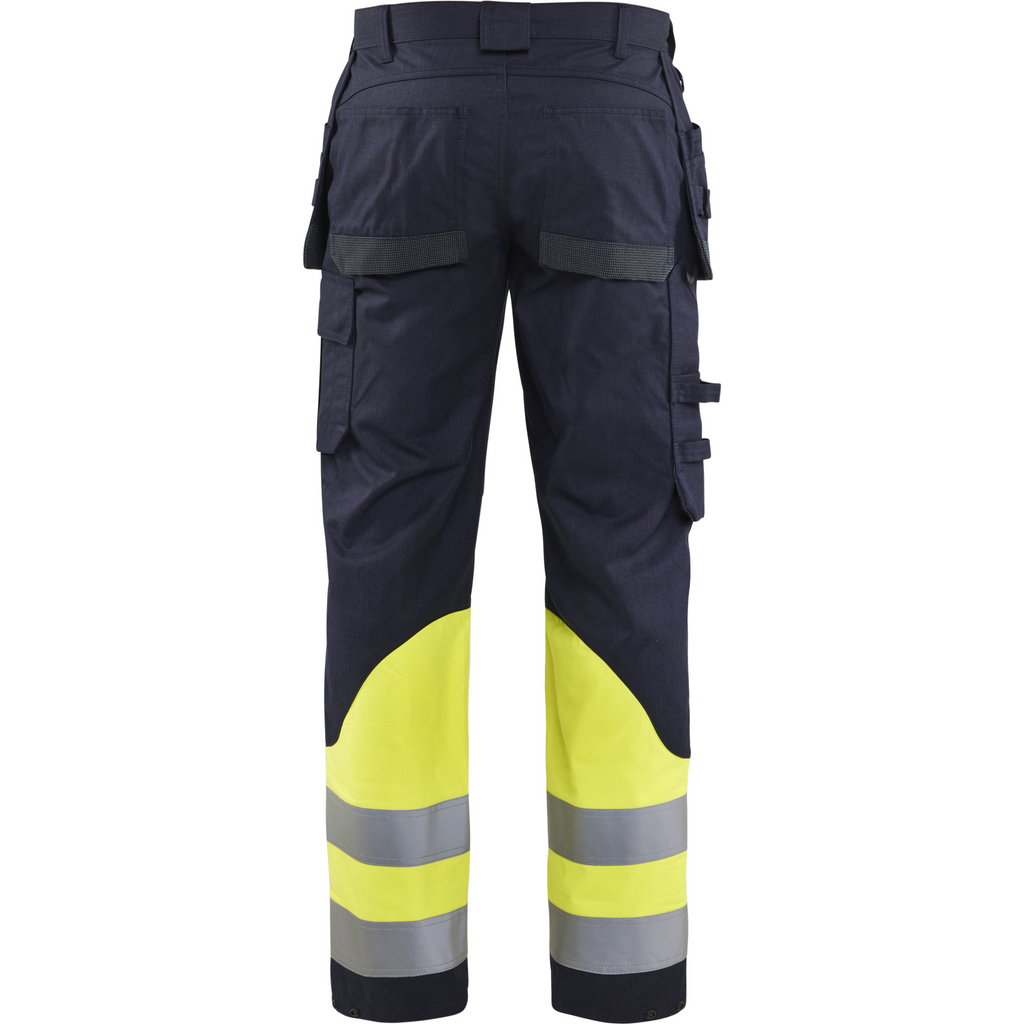 Blaklader Multi-Norm Work Trousers, Navy/ Yellow (4)