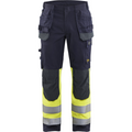 Blaklader Multi-Norm Work Trousers, Navy/ Yellow