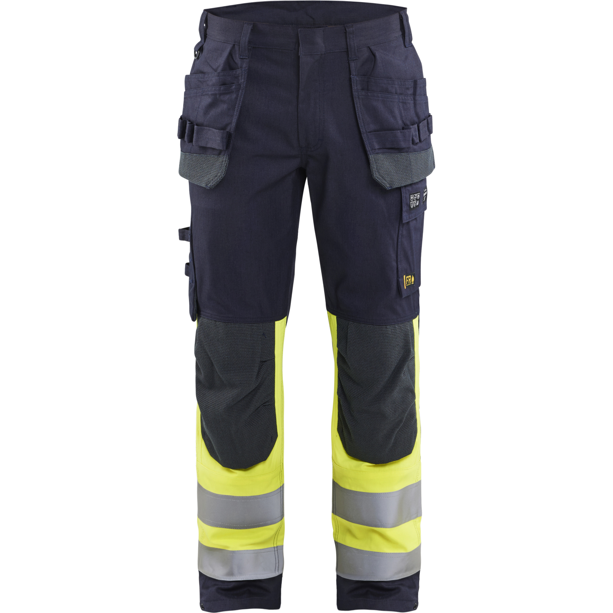 Blaklader Multi-Norm Work Trousers, Navy/ Yellow