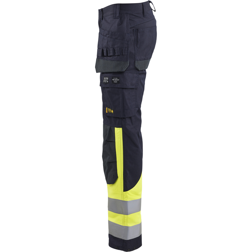 Blaklader Multi-Norm Work Trousers, Navy/ Yellow (3)