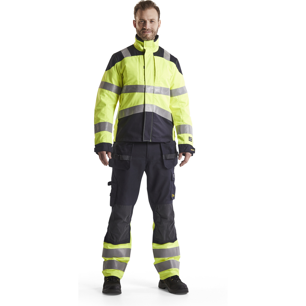 Blaklader Multi-Norm Work Trousers, Navy/ Yellow (5)