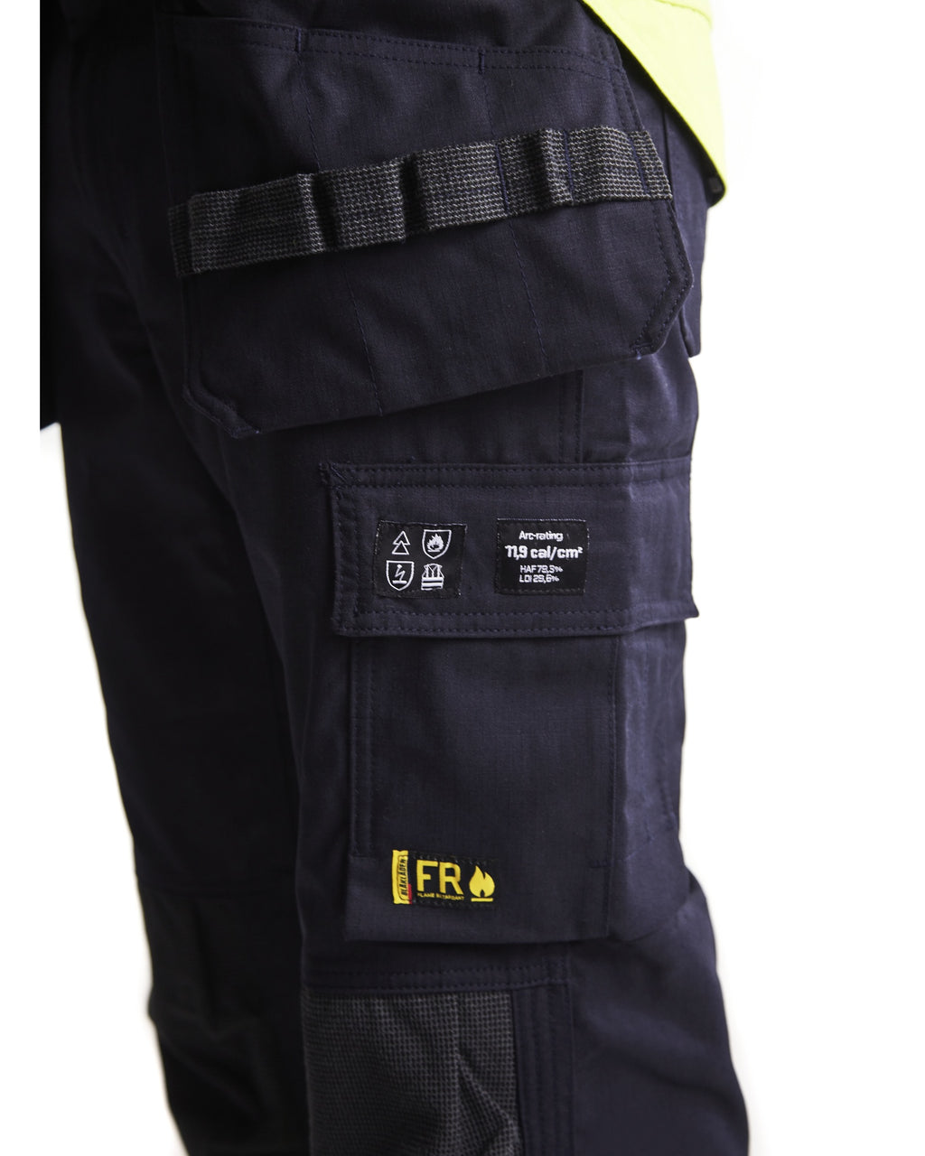Blaklader Multi-Norm Work Trousers, Navy/ Yellow (6)