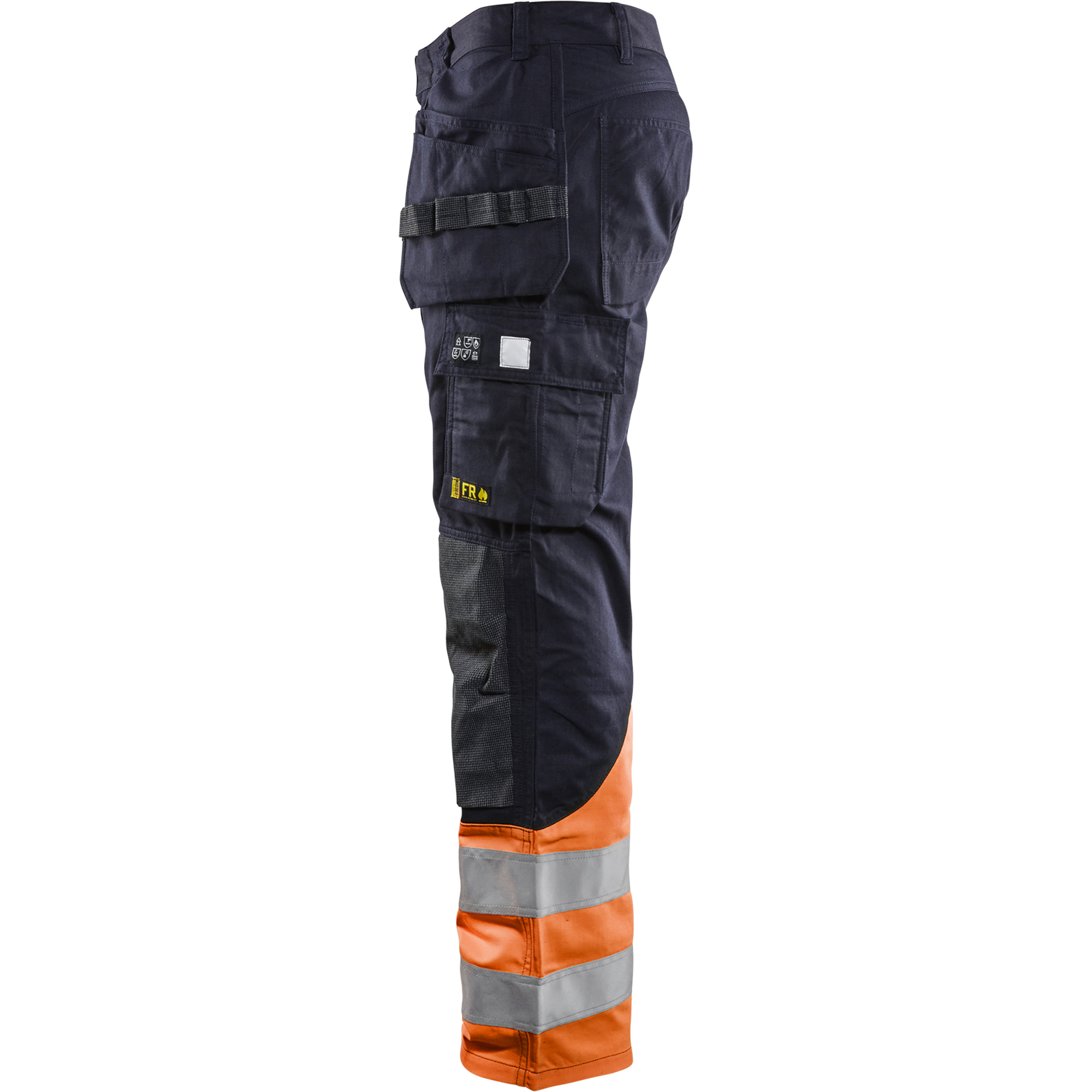 Blaklader Multinorm Work Trousers, Navy/Orange (3)