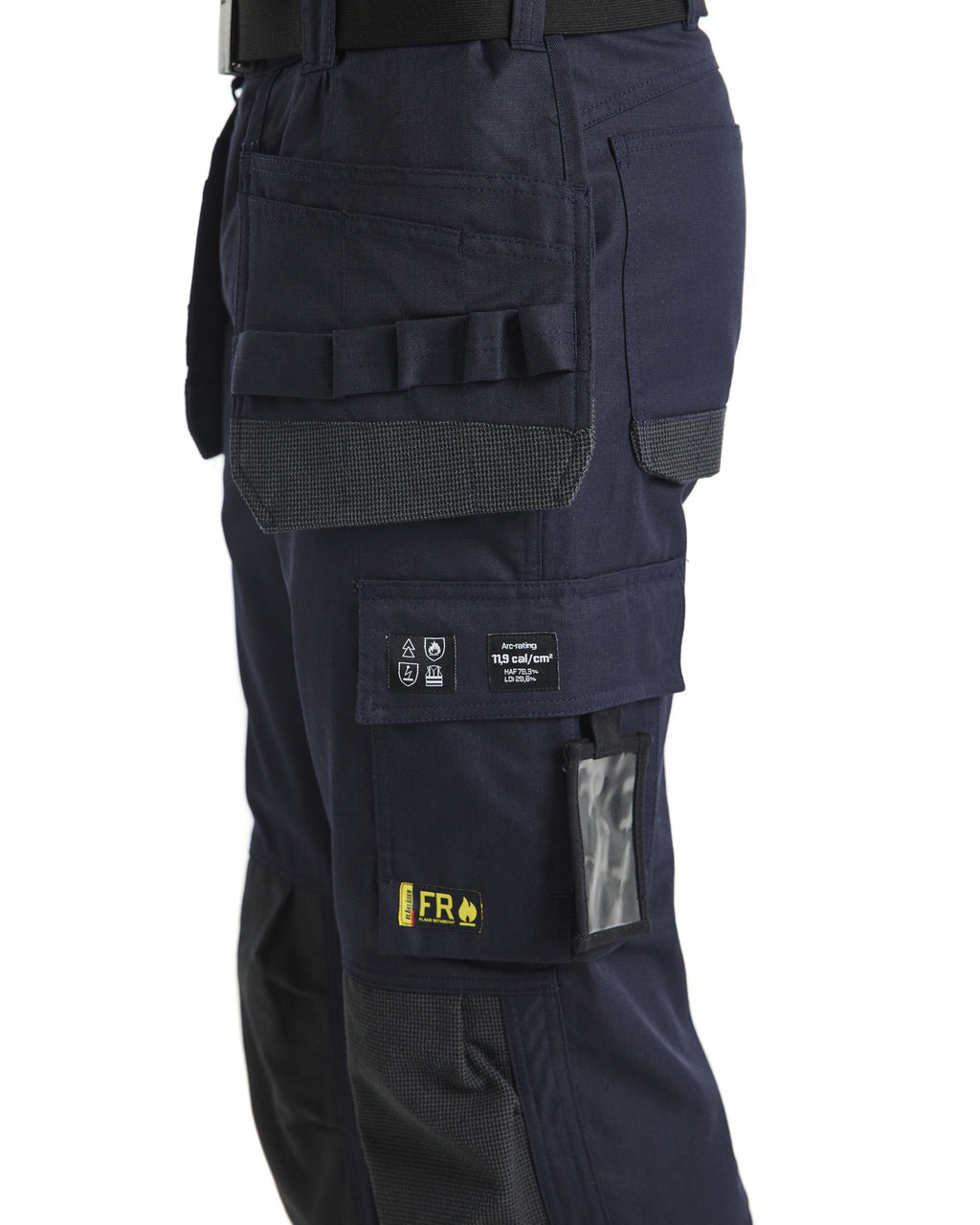 Blaklader Multinorm Work Trousers, Navy/Orange (6)