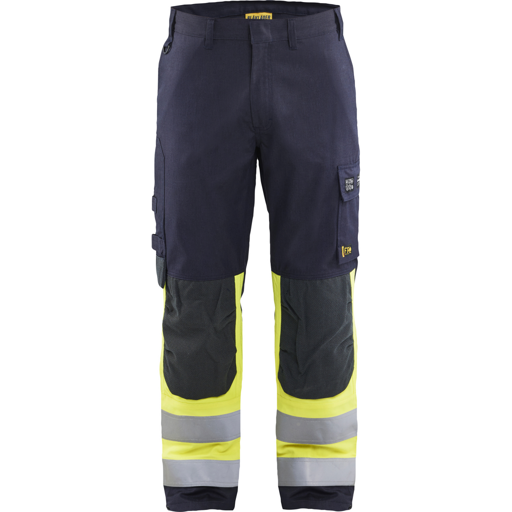 Blaklader APC 2 Multinorm Work Trousers, Navy/ Yellow