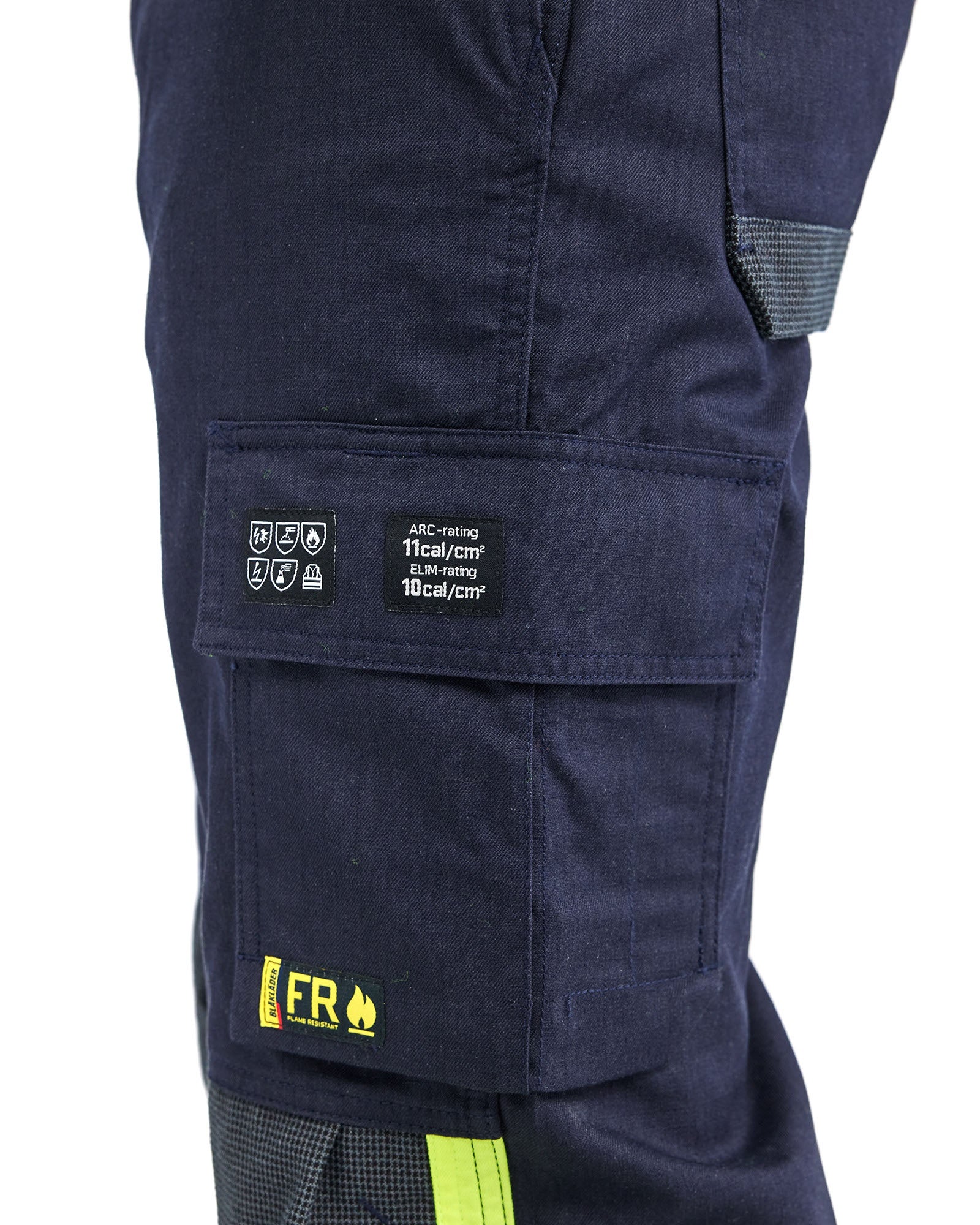 Blaklader APC 2 Multinorm Work Trousers, Navy/ Yellow (6)