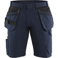Blaklader Shorts with Nail Pockets, Dark Navy/Yellow