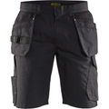Blaklader Shorts with Nail Pockets, Black/Yellow