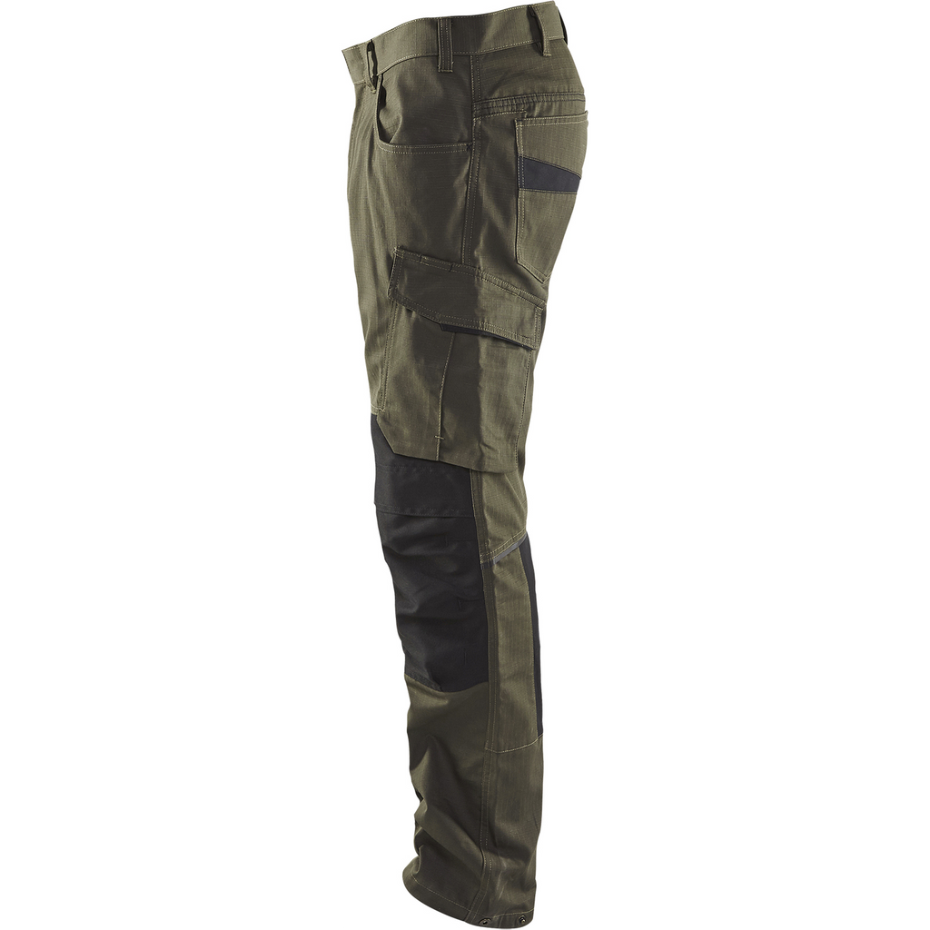 Blaklader Stretch Work Trousers, Dark Olive Green/Black (3)