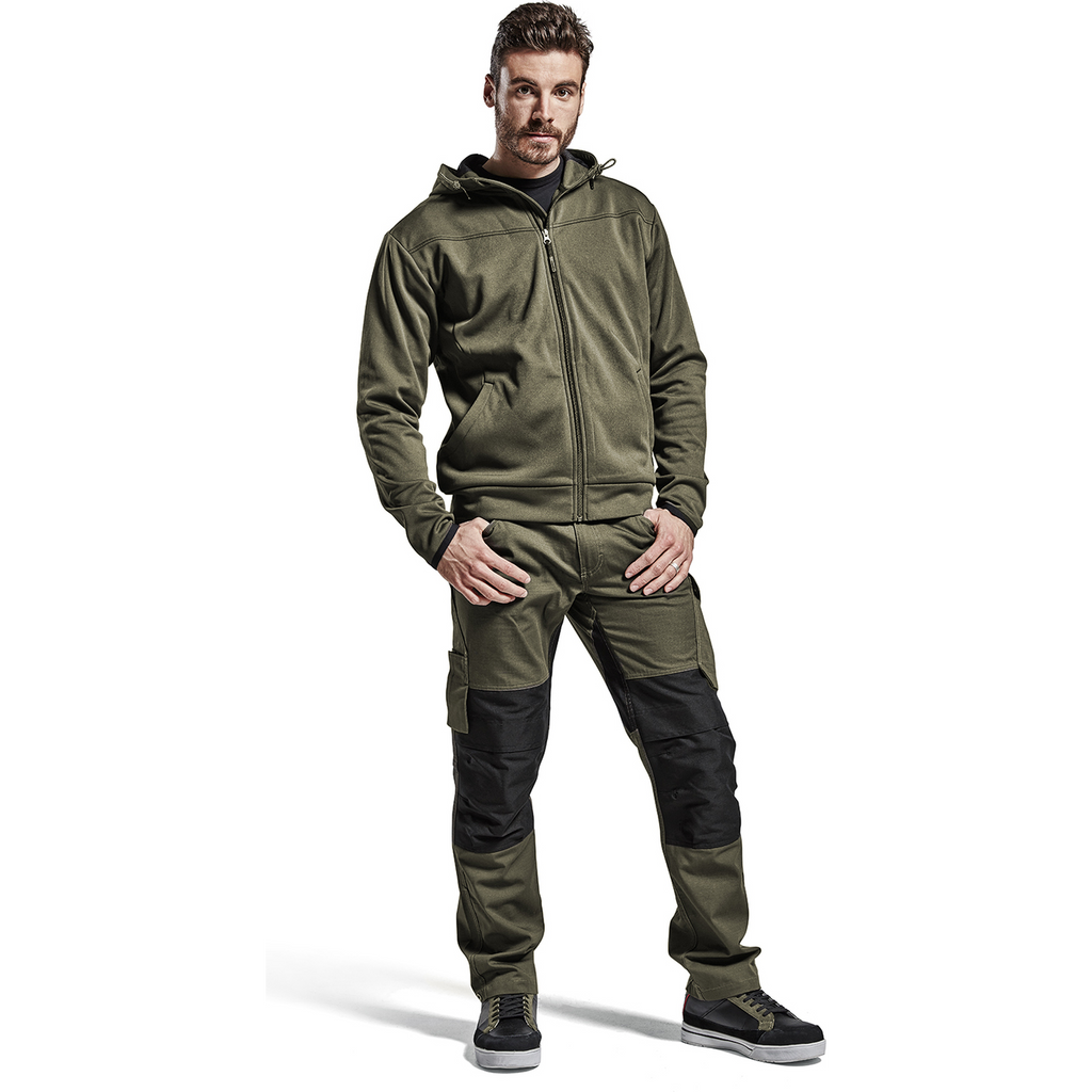 Blaklader Stretch Work Trousers, Dark Olive Green/Black (5)