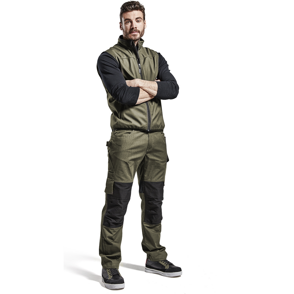 Blaklader Stretch Work Trousers, Dark Olive Green/Black (7)
