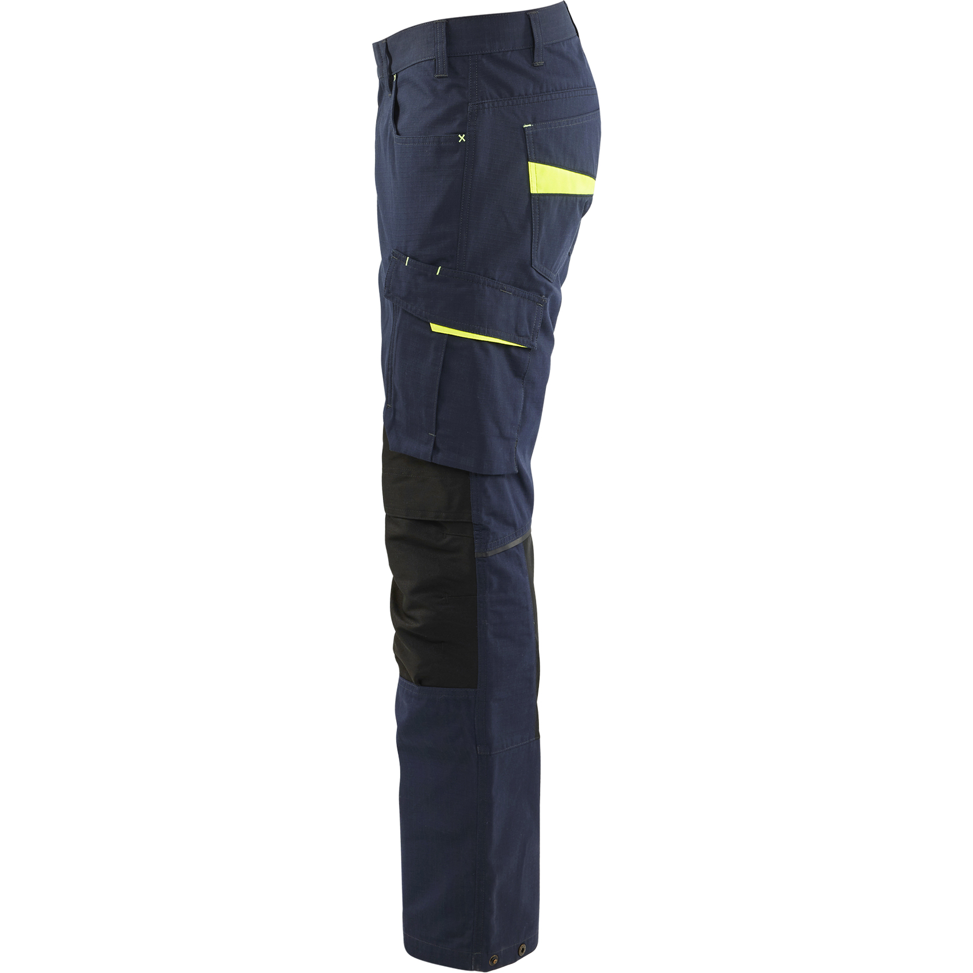 Blaklader Stretch Work Trousers, Dark Navy/Yellow (3)