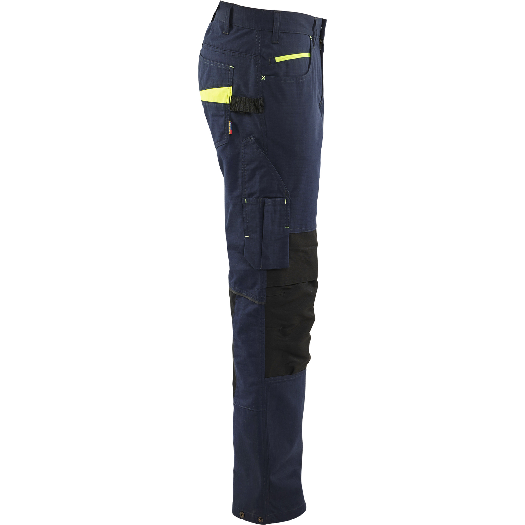 Blaklader Stretch Work Trousers, Dark Navy/Yellow (2)