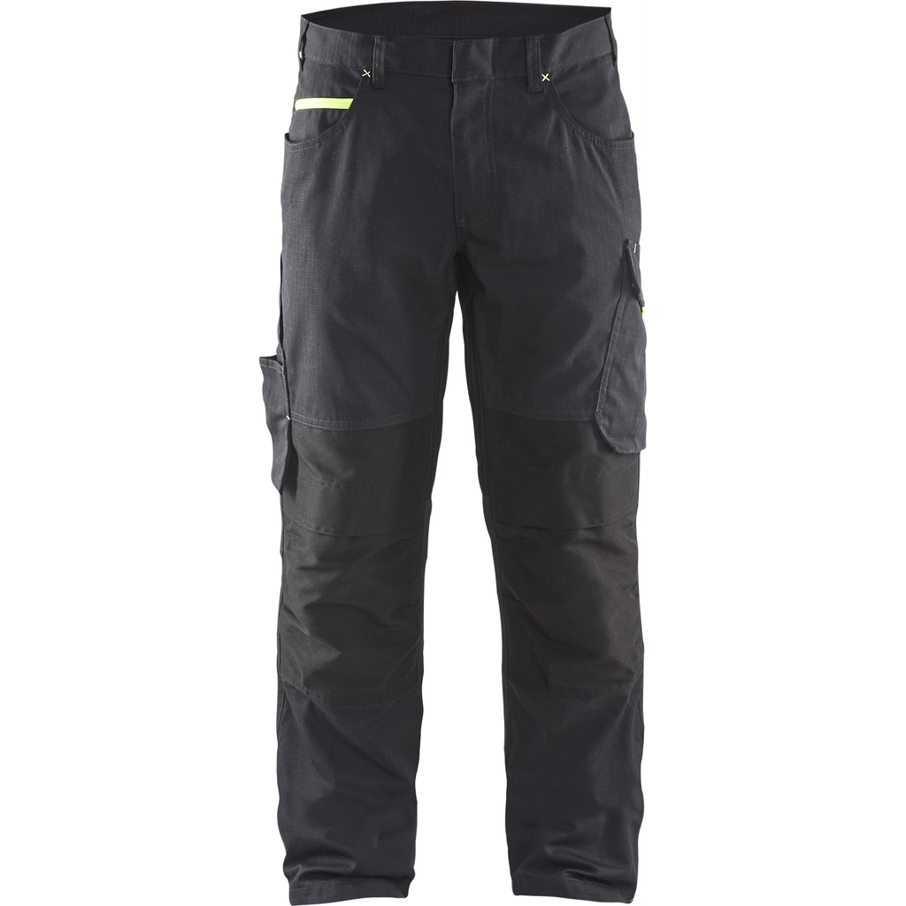 Blaklader Stretch Work Trousers, Black/Yellow