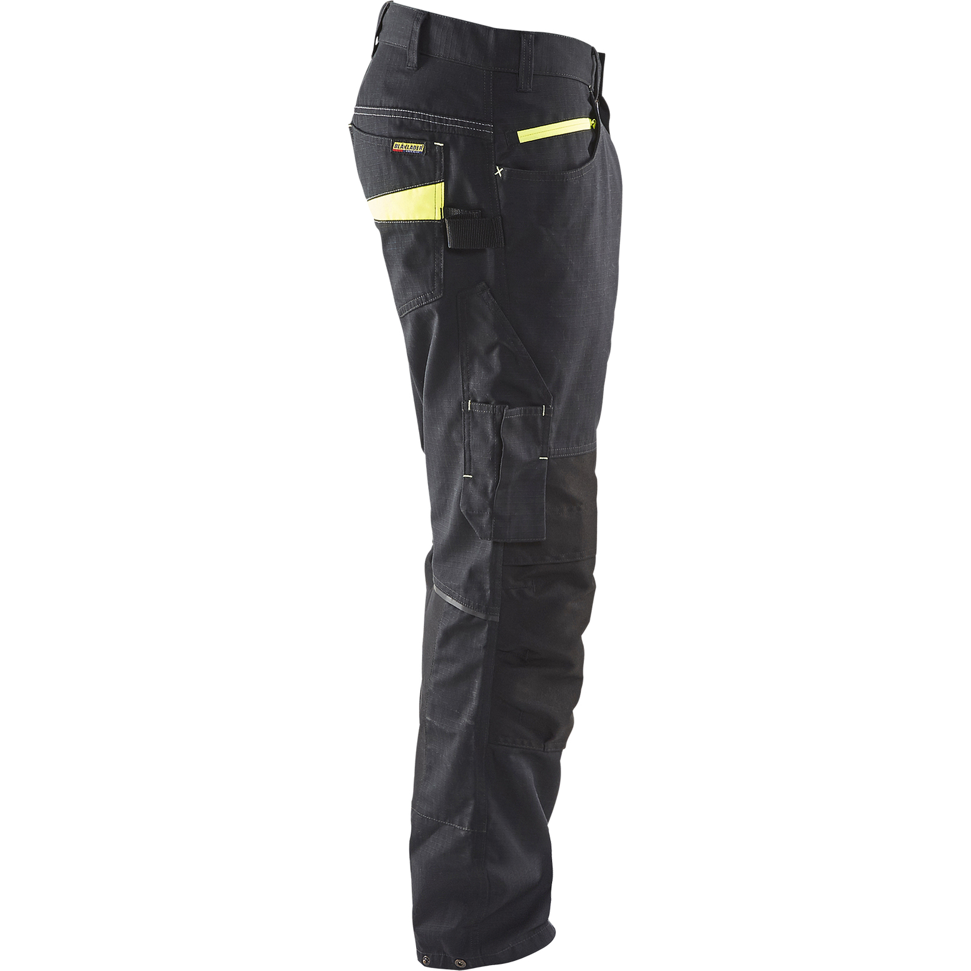 Blaklader Stretch Work Trousers, Black/Yellow (2)
