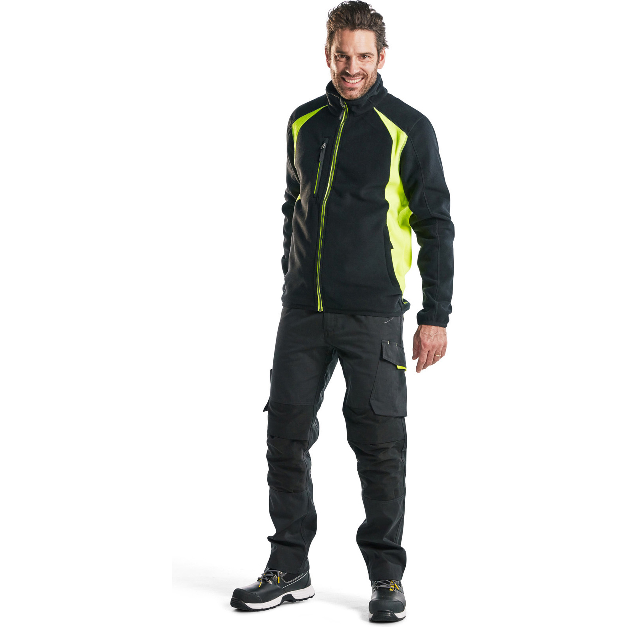 Blaklader Stretch Work Trousers, Black/Yellow (5)