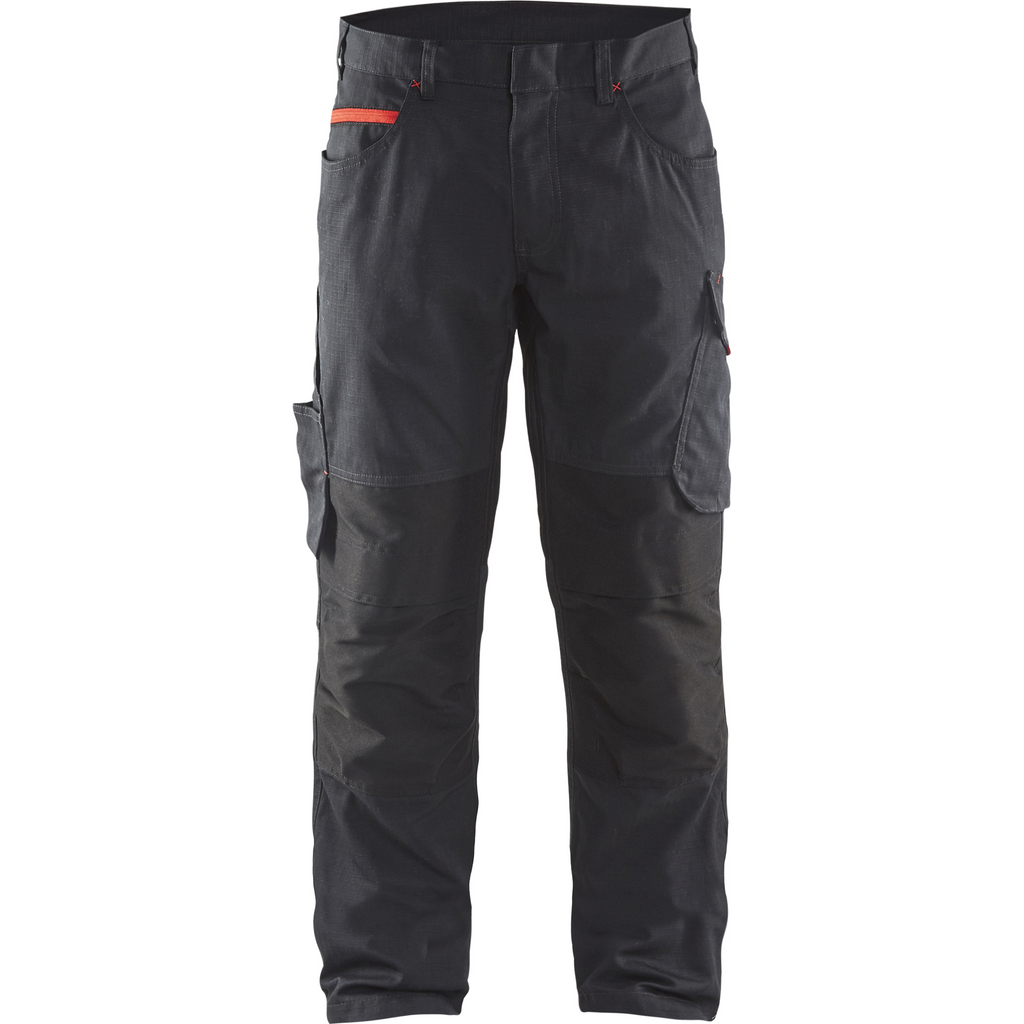 Blaklader Stretch Work Trousers, Black/Red