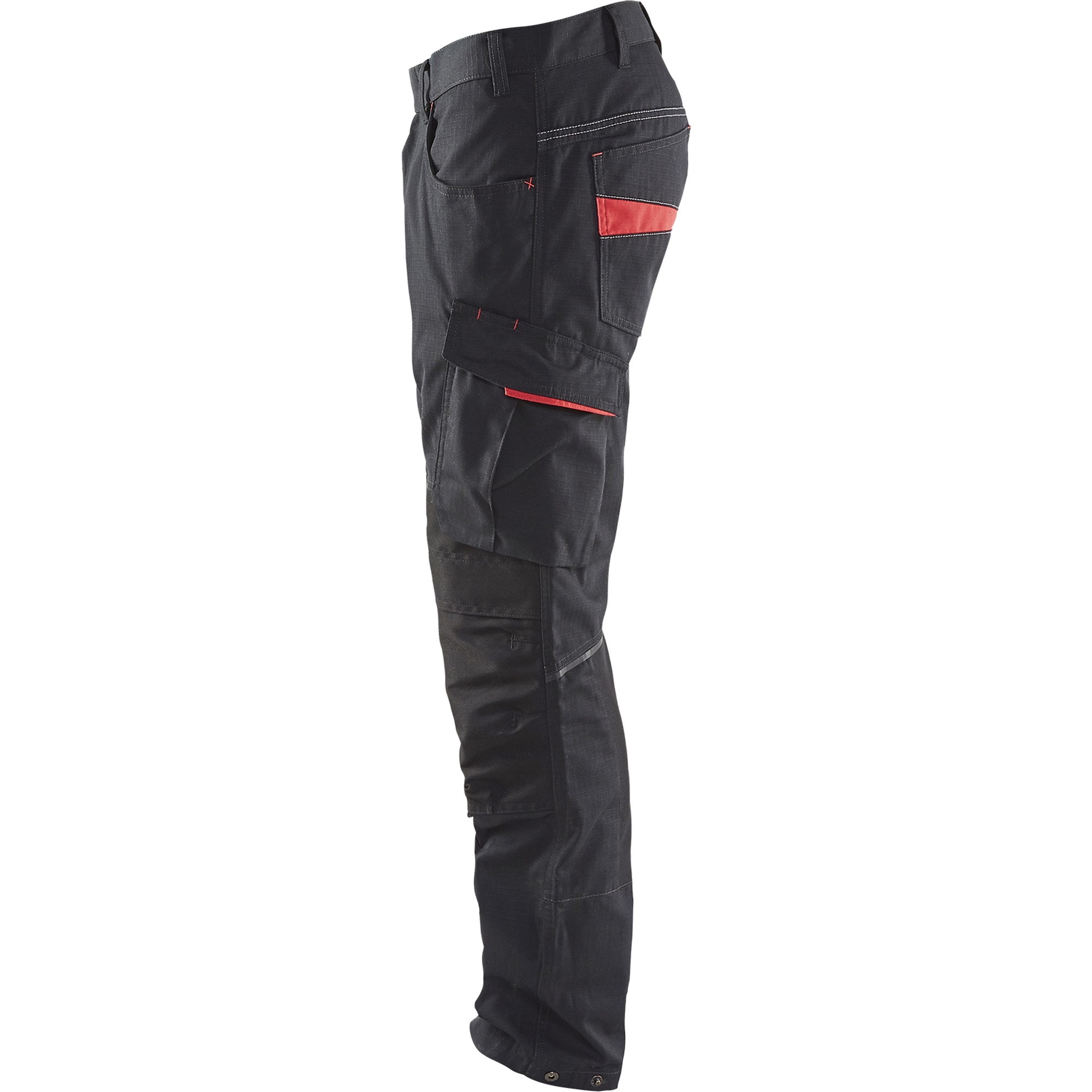 Blaklader Stretch Work Trousers, Black/Red (3)