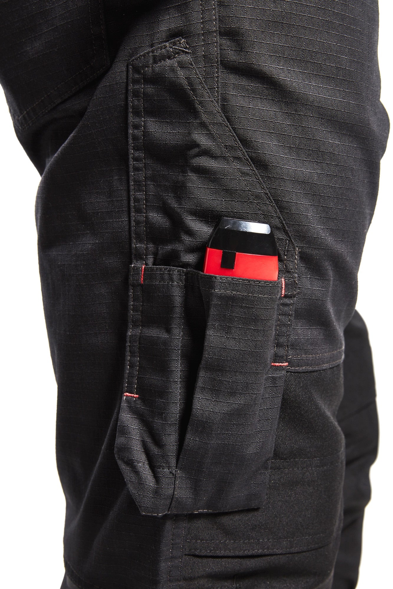 Blaklader Stretch Work Trousers, Black/Red (6)