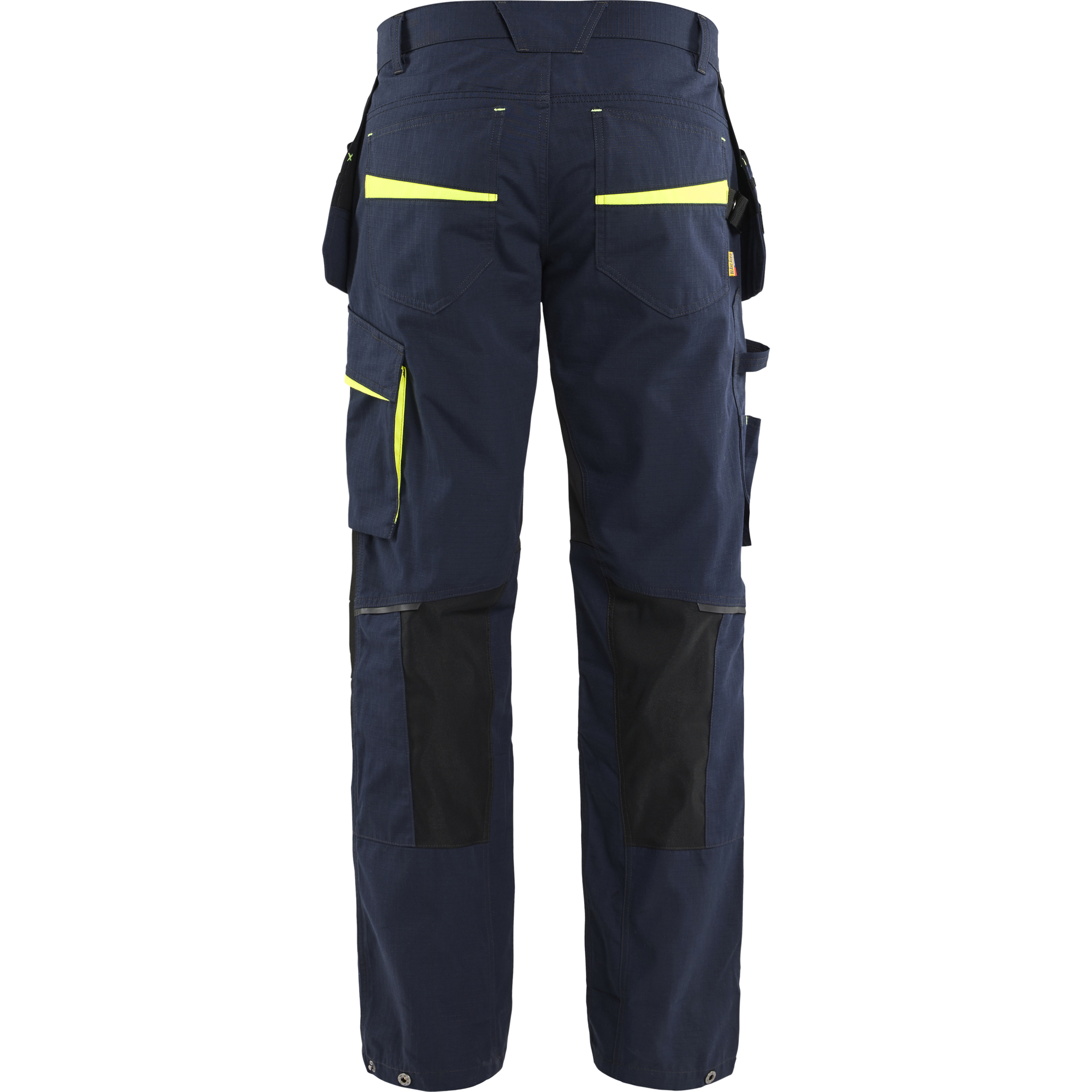 Blaklader Stretch Work Trousers with Holster Pockets, Dark Navy/Yellow (4)