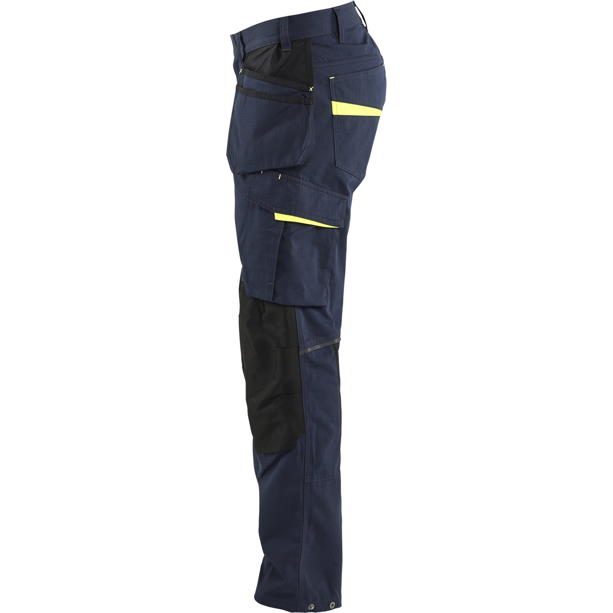 Blaklader Stretch Work Trousers with Holster Pockets, Dark Navy/Yellow (3)