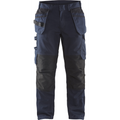 Blaklader Stretch Work Trousers with Tool Pockets, Dark Navy/Black