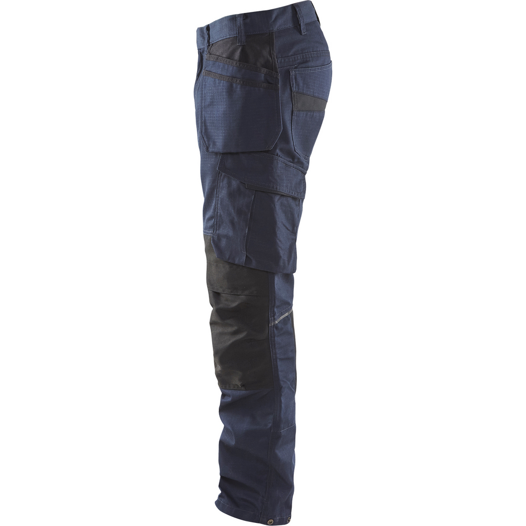 Blaklader Stretch Work Trousers with Tool Pockets, Dark Navy/Black (3)