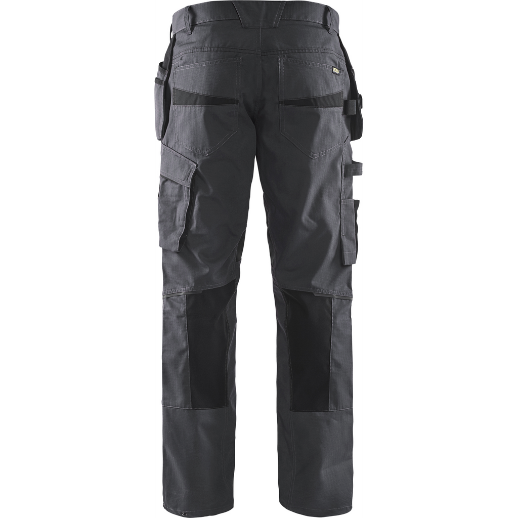 Blaklader Stretch Work Trousers with Tool Pockets, Medium Grey/Black (4)