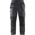 Blaklader Stretch Work Trousers with Tool Pockets, Medium Grey/Black