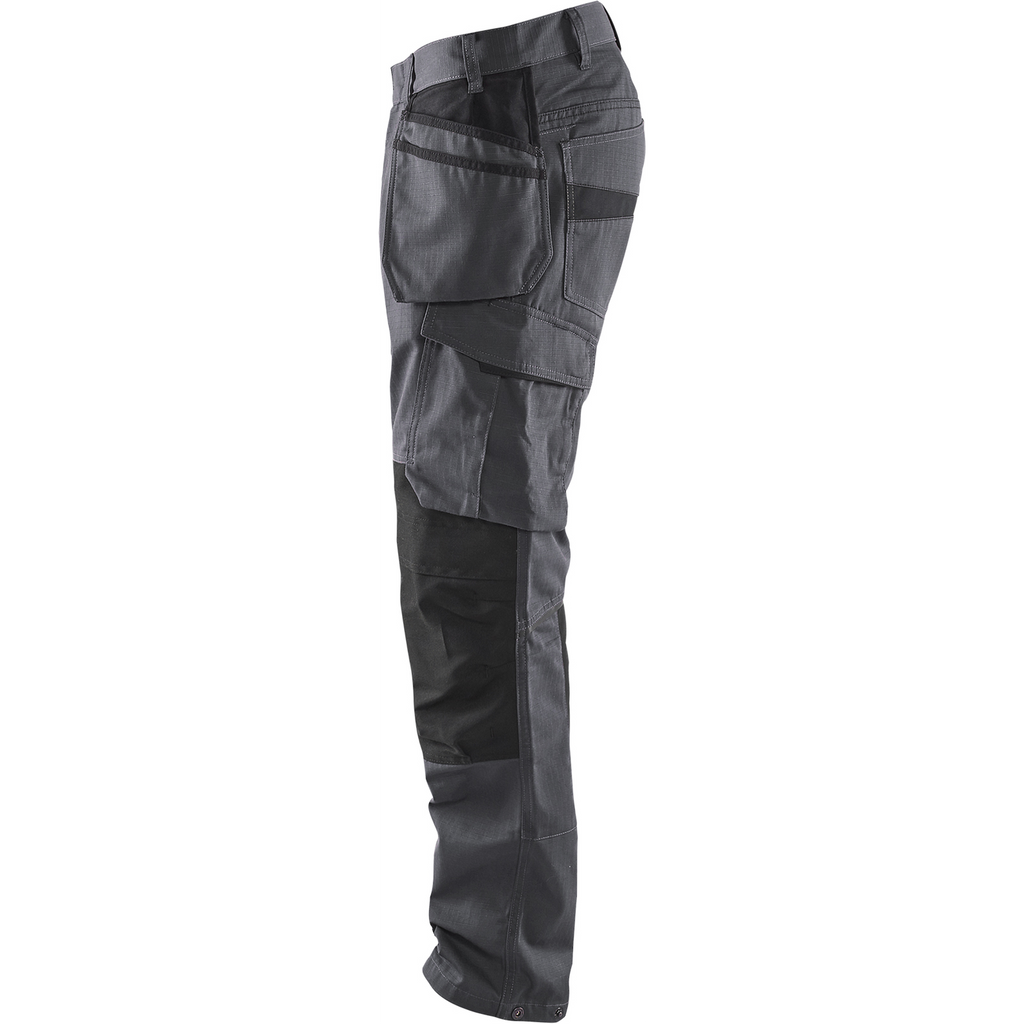 Blaklader Stretch Work Trousers with Tool Pockets, Medium Grey/Black (3)