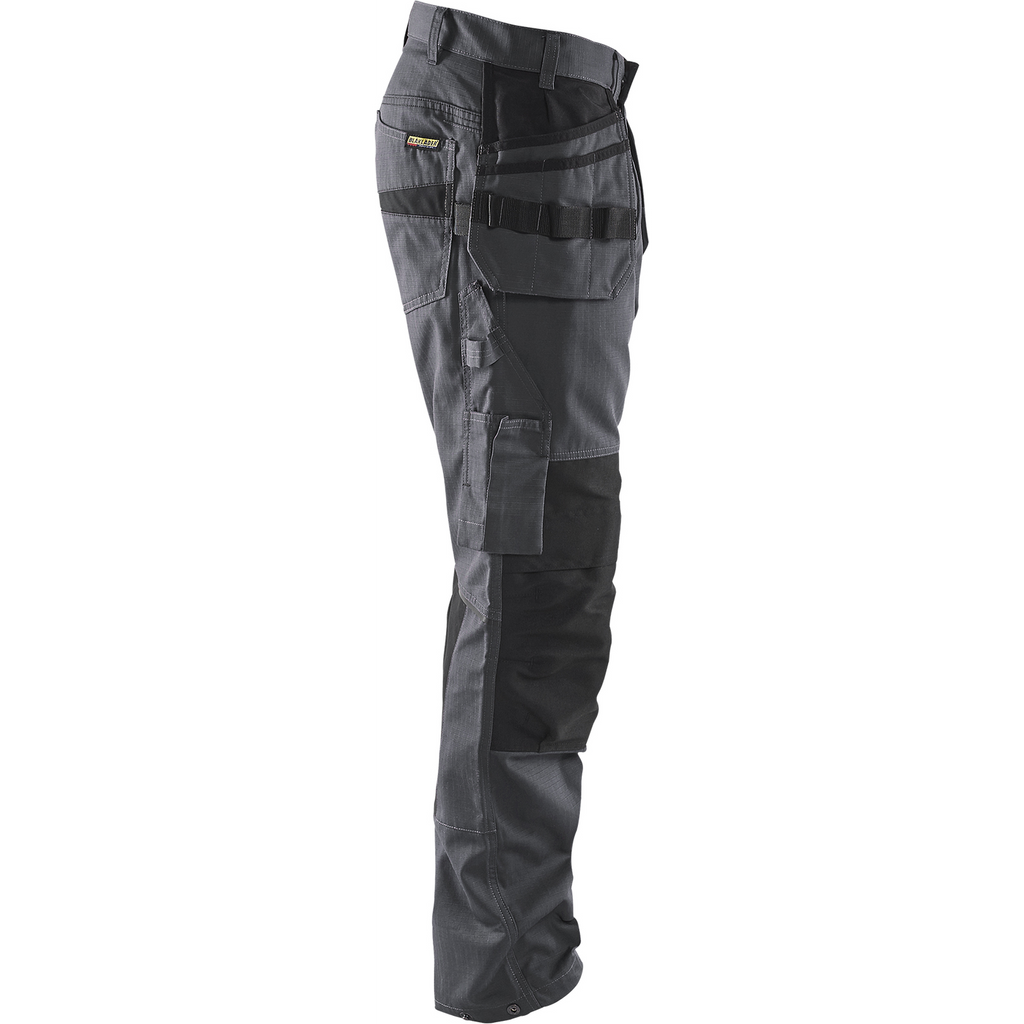 Blaklader Stretch Work Trousers with Tool Pockets, Medium Grey/Black (2)