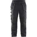 Blaklader Stretch Work Trousers with Tool Pockets, Black/Yellow