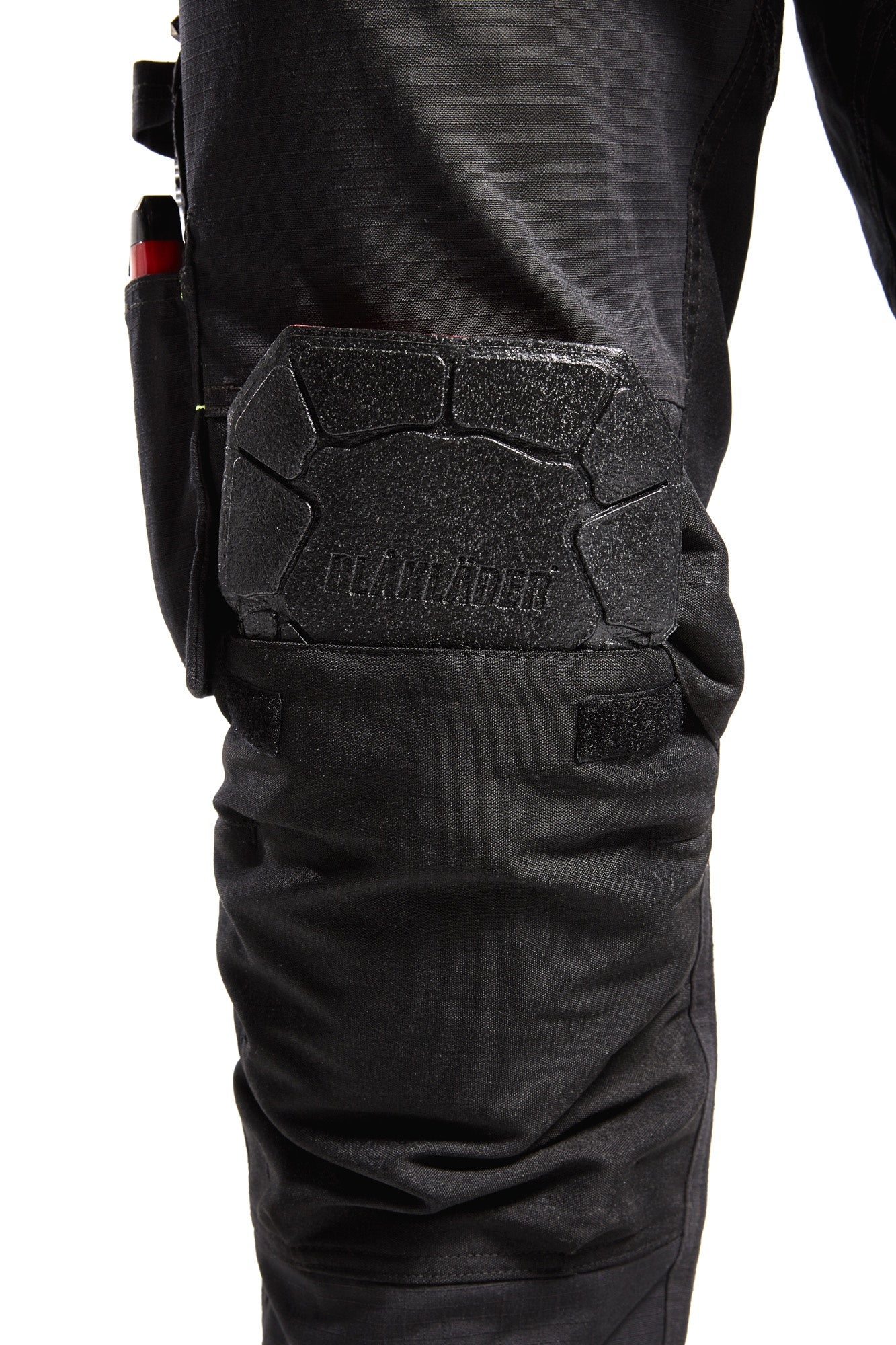 Blaklader Stretch Work Trousers with Tool Pockets, Black/Yellow (7)