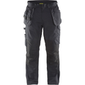 Blaklader Stretch Work Trousers with Tool Pockets, Black/Dark Grey