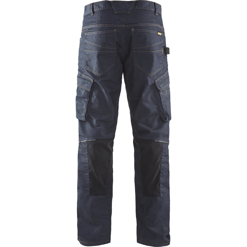 Blaklader Denim Stretch Work Trousers, Navy/Black (3)