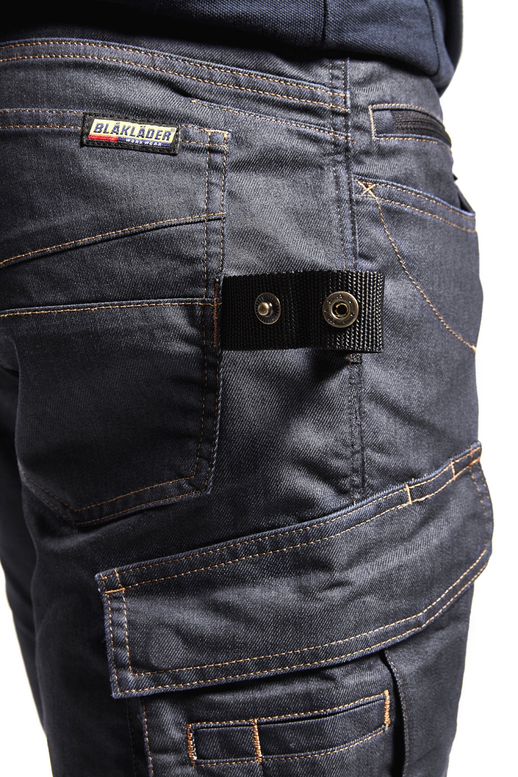 Blaklader Denim Stretch Work Trousers, Navy/Black (8)