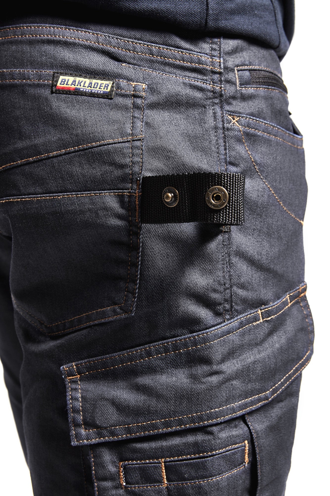 Blaklader Denim Stretch Work Trousers, Navy/Black (8)