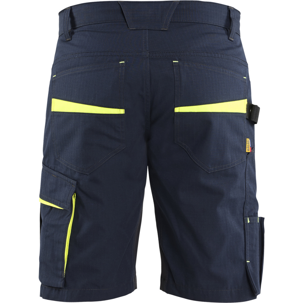 Blaklader Shorts, Dark Navy/Yellow (4)