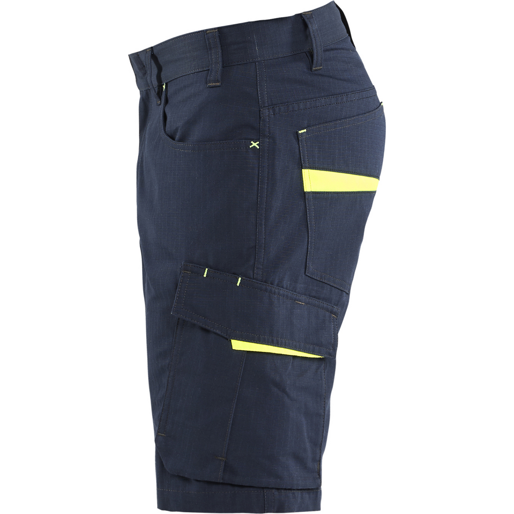 Blaklader Shorts, Dark Navy/Yellow (3)