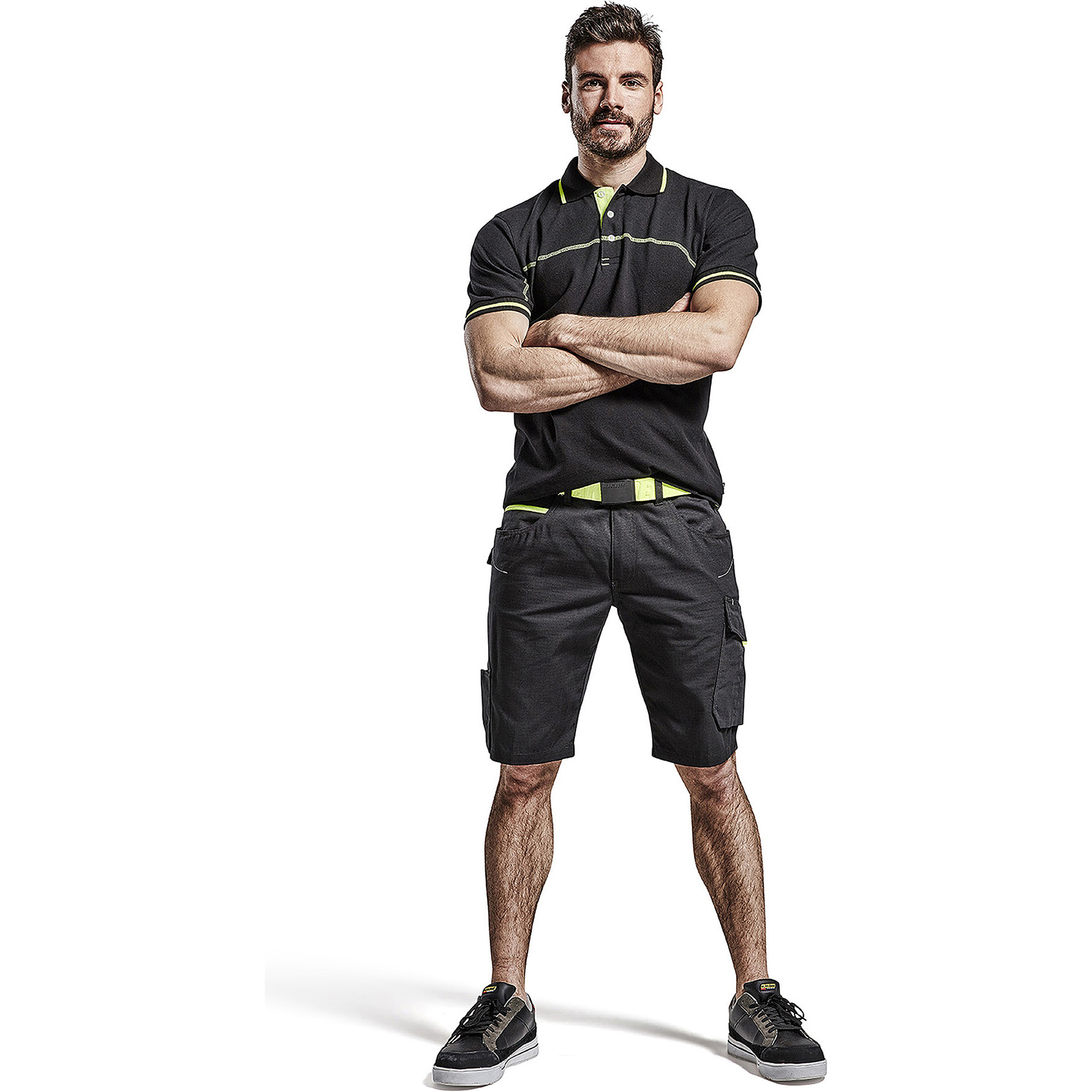 Blaklader Shorts, Black/Yellow (5)