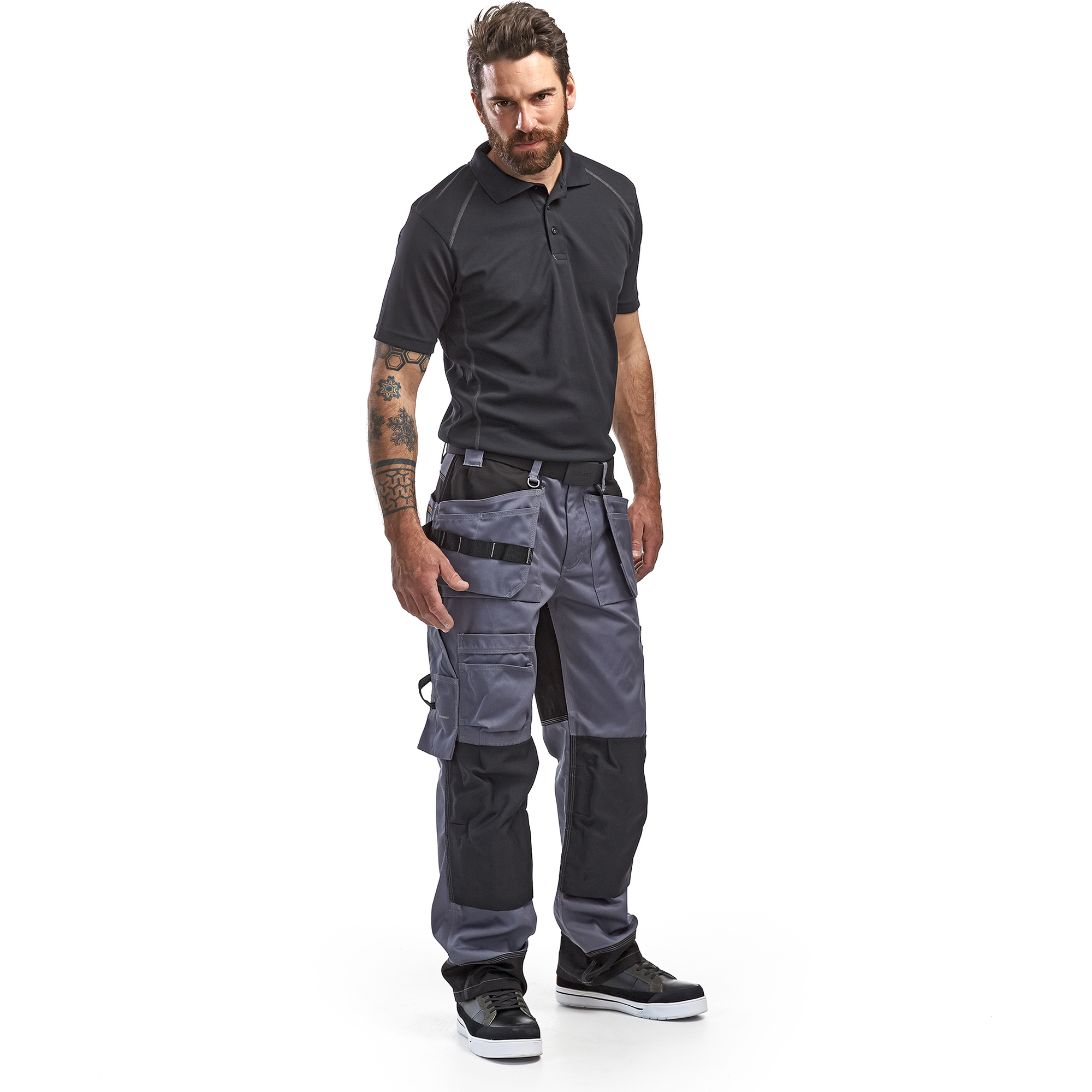 Blaklader Multifunction Floor Layer Work Trousers, Grey/Black (4)