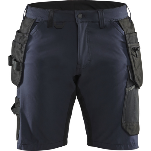 Blaklader 4-Way Stretch Craftsman Shorts, Dark Navy/Black