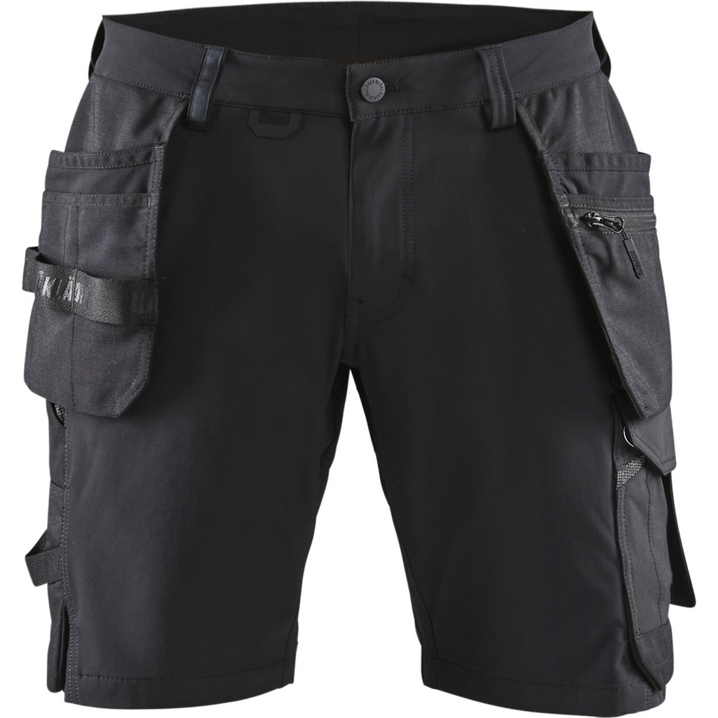 Blaklader 4-Way Stretch Craftsman Shorts, Black/Dark Grey